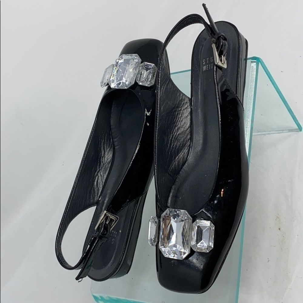 Stuart Weitzman Sz 6.5 Black Patent Leather Shoes - Picture 4 of 9